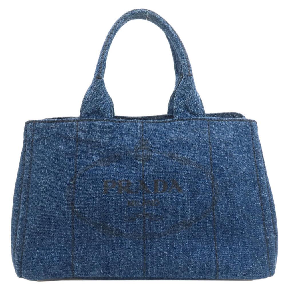 Prada Canapa Tote Bag Denim Women's PRADA